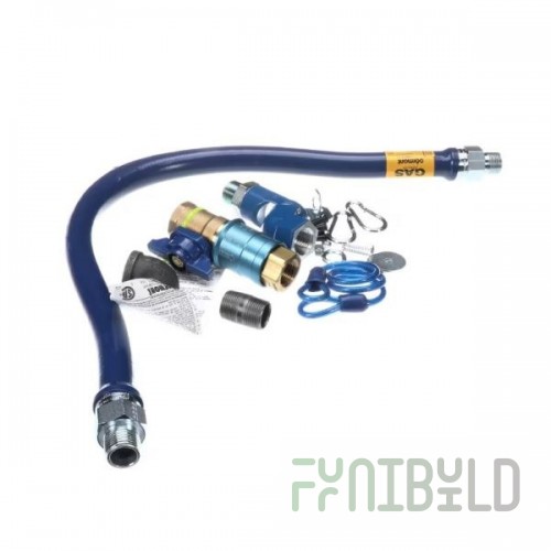 Dormont CAN1650BPEV36 36 Inch Length Gas Connector Hose Kit with Full Port Valve and Elbows