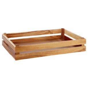 Libbey APS 84199 Tray 20-7/8 Inch Rectangular Black Melamine Non-slip Feet