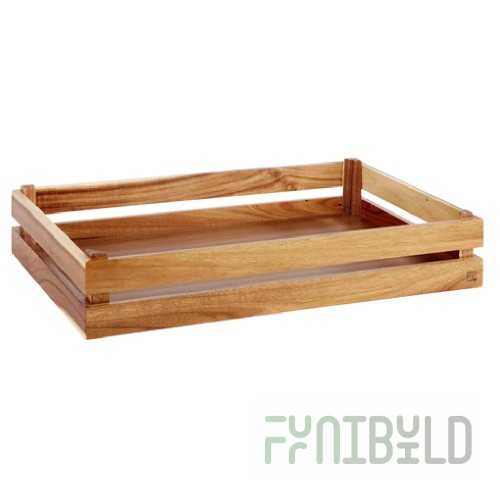 Libbey APS 84199 Tray 20-7/8 Inch Rectangular Black Melamine Non-slip Feet