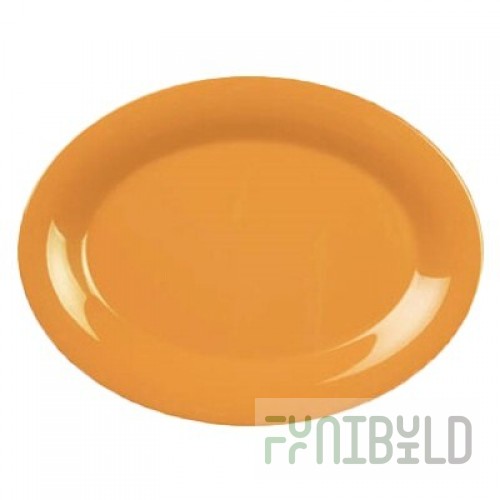 Thunder Group CR209YW 9-1/2 Inch Break-Resistant Oval Platter Melamine Yellow