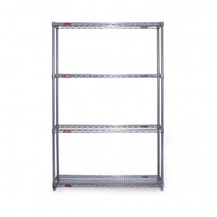 Eagle A4-63-1836V 36 Inch Add-On Shelving Unit 4 Tier Wire Shelves Epoxy Gray