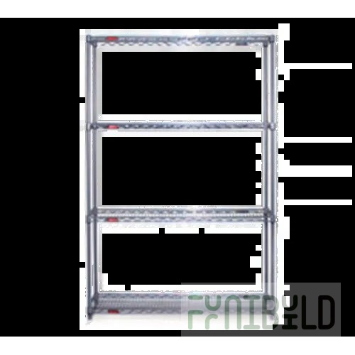 Eagle A4-63-2472V 72 Inch Add-On Shelving Unit 4-tier Wire Epoxy Gray Finish