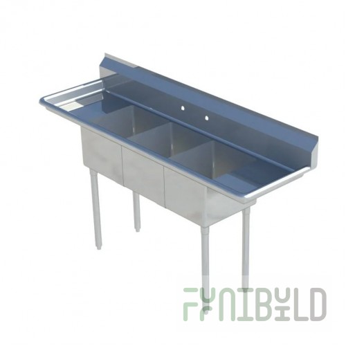 Sapphire Manufacturing SMS-3-1515D Sink 3-compartment 75