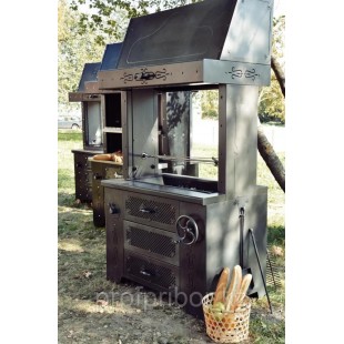Charcoal grill UMM/1/11307 (for a closed veranda) (1178x730x1870mm, 39 kW)