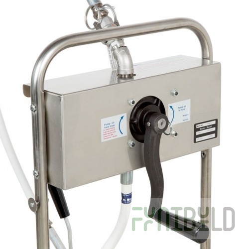 MirOil USA 75HD-79200 Oil Filter Machine/Discard Trolley Hand Operated Oil Pump 1-way For Fryers With Drain Valves For Oil Capacity To 75 Lb.