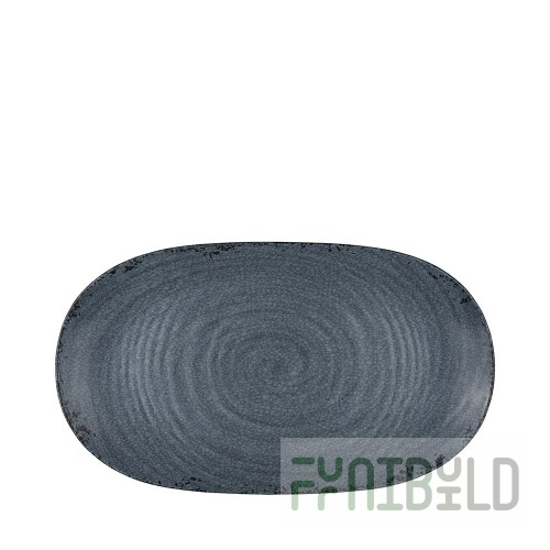 Steelite DFFS2430M10 24 Inch Marble Black Rectangular Melamine Flatsheet