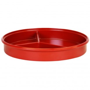 Thunder Group NS608-1T 8-1/4 Inch Round Divided Server Deep Melamine Tan