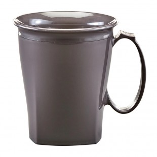 Cambro MDSHM8485 Harbor Collection 8 oz. Smoked Metal Insulated Mug - 12/Pack
