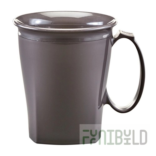 Cambro MDSHM8485 Harbor Collection 8 oz. Smoked Metal Insulated Mug - 12/Pack