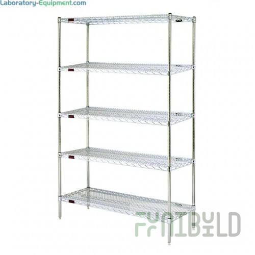 Eagle A4-74-2124C 24 Inch Add-On Shelving Unit 4 Tier Chrome Finish Wire