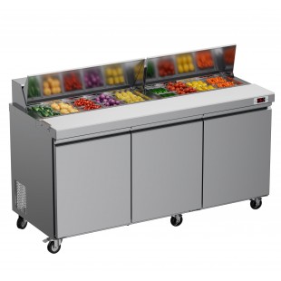 SPG International BCRS-72L Universal Stainless Beverage Counter With Rack Slides 72