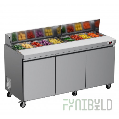 SPG International BCRS-72L Universal Stainless Beverage Counter With Rack Slides 72