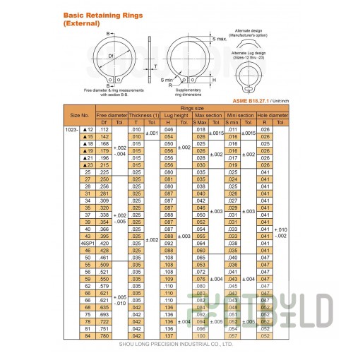 Retaining ring for whipping machine B10 11#