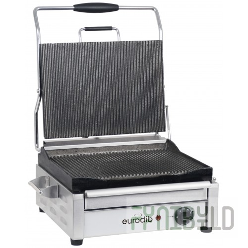 Eurodib SFE02345240 Panini Machine Single Ribbed Top & Bottom