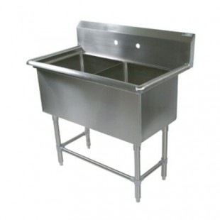 John Boos 2PB3024-1D30L 94 Inch Pro-Bowl Sink Two Compartment with Left Drainboard