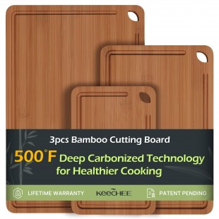 BauscherHepp 18.8686.9990 10-1/4 Inch Cutting Board with Ridge Bamboo