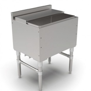 John Boos UBIB-1830 30 Inch Slim-Line Underbar Ice Bin with Drain Stainless Steel
