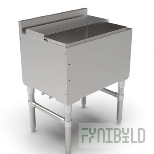 John Boos UBIB-1830 30 Inch Slim-Line Underbar Ice Bin with Drain Stainless Steel