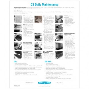 TurboChef TC3-0261 8-1/2 Inch Poster Daily Cleaning C3 Oven TurboChef TC3-0261 8-1/2 Inch Poster Daily Cleaning C3 Oven