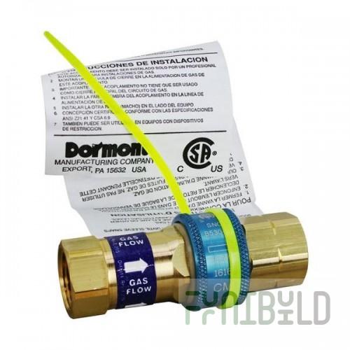 Dormont CF-50R 1/2 Inch Quick Disconnect Coupler Stainless Steel with Retail Bag