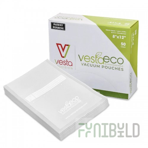 Vesta Precision 218113 VestaEco Certified Commercially Compostable Flat Vacuum Seal Bags