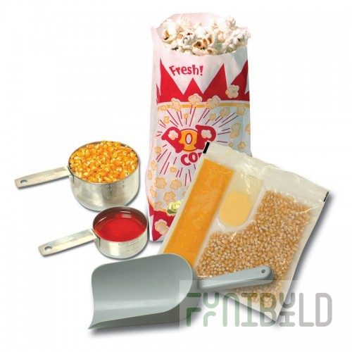 Winco 45004 18 Inch Benchmark Popcorn Starter Kit for 4 Oz Poppers with 24 Packs