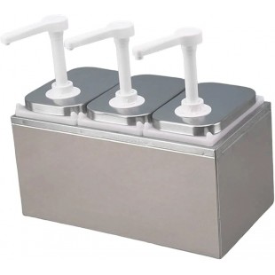Server Products 100127 Medium ProPortion Triple Valve Yellow Sauce Dispenser