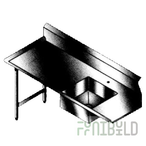 SPG International SDT-SL-4-L Universal Stainless Dishtable Soiled 48