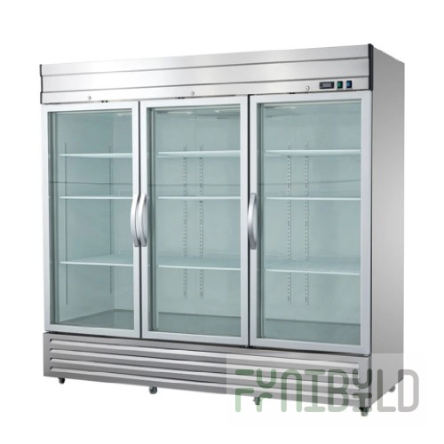 Excellence DSS-66CG 81-Inch Cooler Refrigerator Reach-in 65.5 cu ft - Three-section