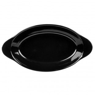 GET Enterprises SD-08-BK 10 Oz Oval Side Dish Melamine Black NSF Approved