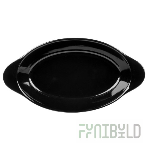 GET Enterprises SD-08-BK 10 Oz Oval Side Dish Melamine Black NSF Approved