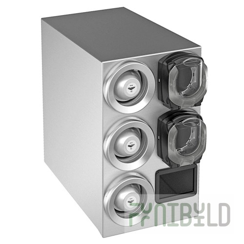 Vollrath 58842 Stainless Steel 3-Slot 8 - 44 oz. Countertop Cup Dispenser Cabinet with 2 T-Lid Holders and 1 Straw Pocket