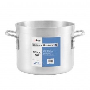 Winco ALST-20 20 Quart Elemental Stock Pot 12-1/8 Inch Aluminum NSF