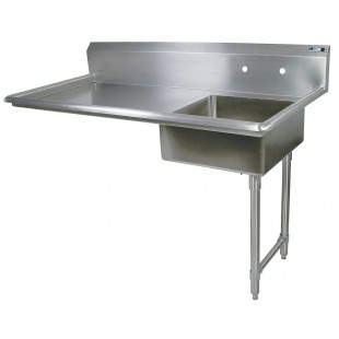 John Boos JDTS-20-60UCL 60 Inch Undercounter Dishtable Soiled Stainless Steel with Sink