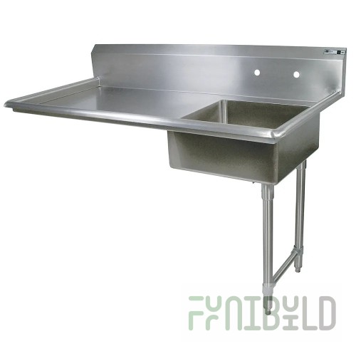 John Boos JDTS-20-60UCL 60 Inch Undercounter Dishtable Soiled Stainless Steel with Sink