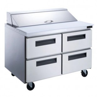 Dukers DSP60-16-D4 Sandwich/Salad Prep Table With Drawers 60