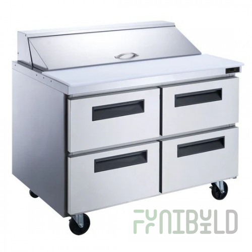 Dukers DSP60-16-D4 Sandwich/Salad Prep Table With Drawers 60