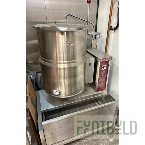 Crown Steam TKS-12 12 Gallon Kettle Strainer Pour Lip Stainless Steel