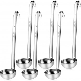 Tablecraft 9706 6 Oz Ladle 14-1/2 Inch with Black Vinyl Handle Stainless Steel