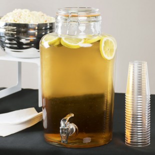 Acopa 2 Gallon Country Glass Beverage Dispenser