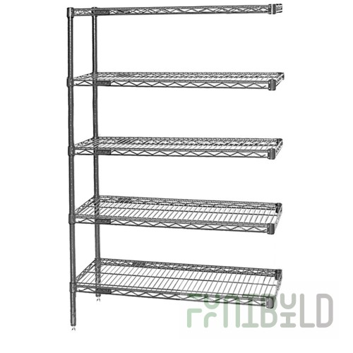 Eagle 1860C74-5 60 Inch 5-Tier Stainless Steel Wire Shelving Unit Chrome Finish