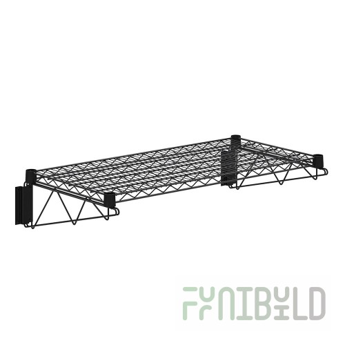 Eagle CS1248-BL 48 Inch Decorative Cantilever Shelf Wire with Black Epoxy Finish