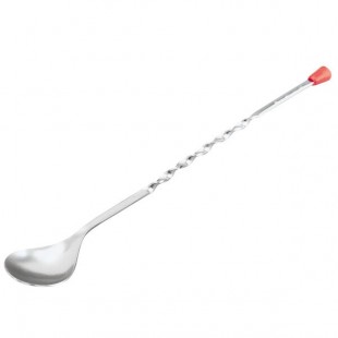 Vollrath 46784 11 Inch Stainless Steel Bar Spoon with Plastic Tip