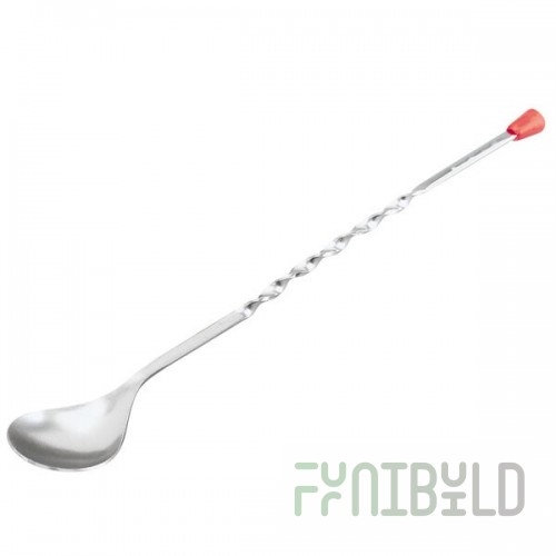 Vollrath 46784 11 Inch Stainless Steel Bar Spoon with Plastic Tip