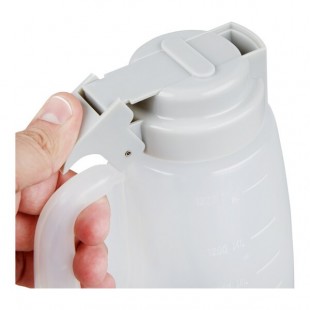 TableCraft PP48G Option 48 oz. Dispenser Jar with Gray Top