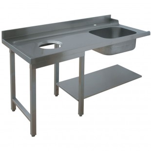 Wall-mounted open table Hicold NBMSO-12/7B (1200x700x850mm, with side)