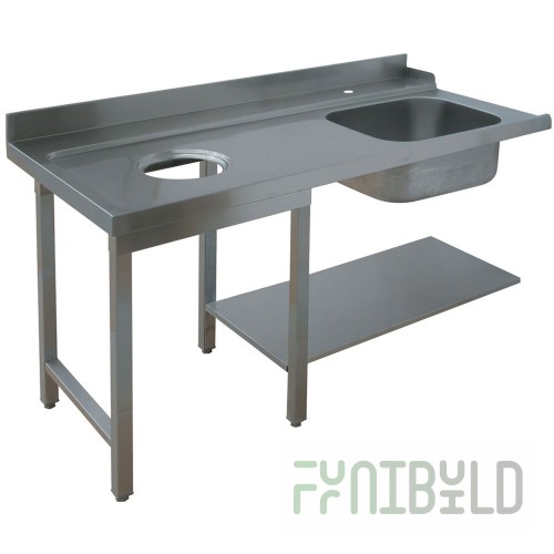 Wall-mounted open table Hicold NBMSO-12/7B (1200x700x850mm, with side)