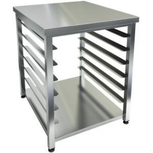 Stand for ovens of the ISTOMA MINI LTO-100BS series, 460x710x850mm, 6 pairs of guides for GN1/1, stainless steel.
