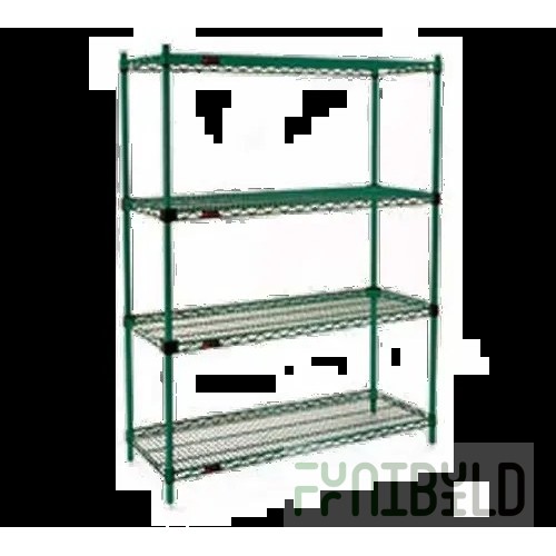 Eagle F2QA2-74-2460C 60 Inch Quad-Adjust Starter Unit 4 Tier Wire Shelving Chrome Finish