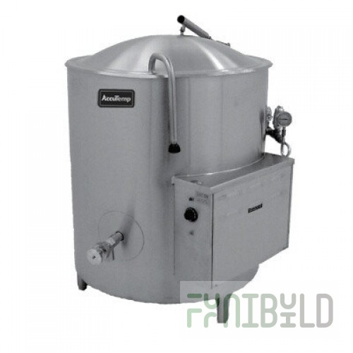 AccuTemp ALHEC-80 44 Inch Electric Stationary Kettle 80 Gallon Stainless Steel with Electronic Ignition